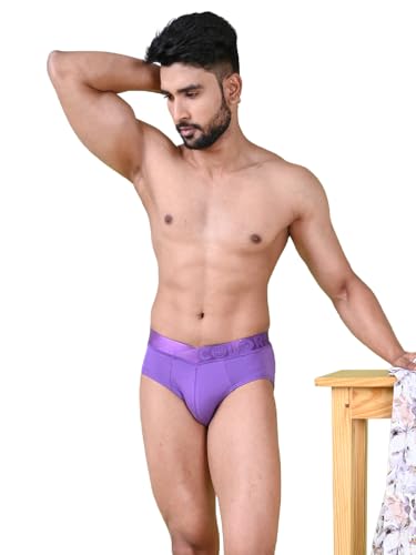 Image of Rupa Colors Modern Solid Brief for Men, Cotton Blend, Regular Fit, Outer Elastic, Pack of 1