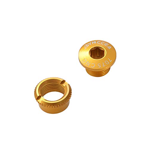 Bynccea Bicycle Single Chainring Bolts 5-Pack,Aluminum
