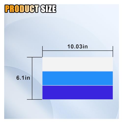 Image of 10 Inch Classic Retro Style Tri-Color Stripe Sticker Decal, Car Exterior or Interior Accessories for Toyota Tacoma 4Runner Tundra, Decoration Grille Fender Hood Side Skirt Bumper Dashboard (Blue)