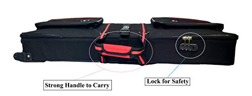 Malav YAMAHA PSR-S975, PSR-S970, PSR-S950 Synthesizer Case Bag of Hard Fiber Frame with Wheels (Flight Case)