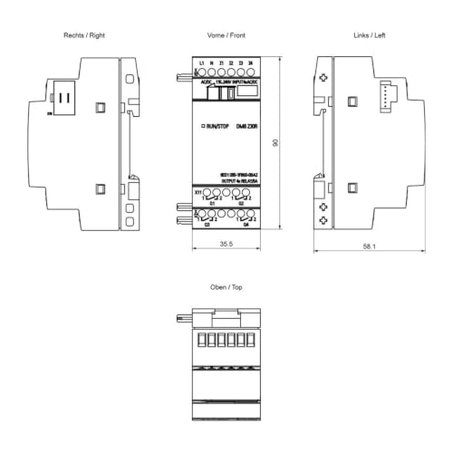Extension 4DI/4DO originale 6ED1055-1FB00-0BA2 pour augmenter les entrées sorties - 2