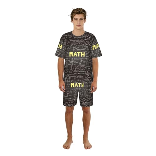 Pijama de matemáticas para hombre el regalo original de dos piezas con bolsillos