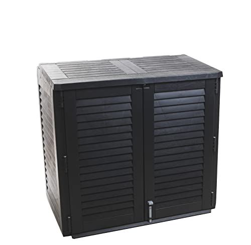 Mülltonnenbox Maxibox Garten Outdoorschrank mit 2 Türen, Klappe und...