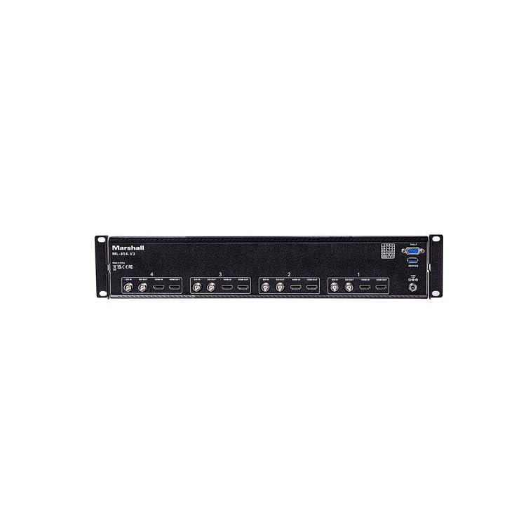 Image of Marshall Electronics ML-454-V3 Quad 4.5-Inch Rackmount Monitor with 3G-SDI Inputs, HDMI, and Loop Outputs