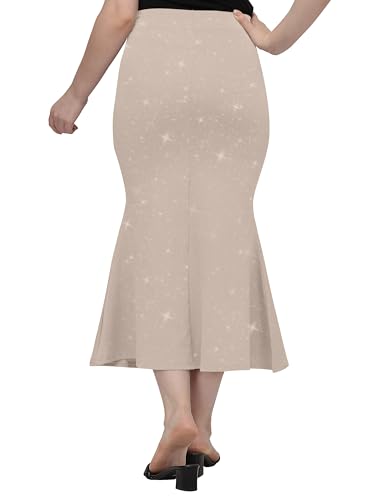 Image of Mehrang Stretchable Shimmer Saree Shapewear Petticoat for Women, Skirts for Women,Shape Wear Dress for Saree