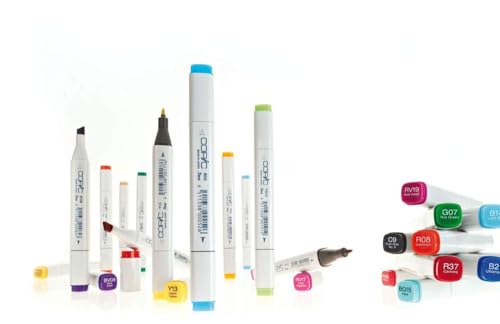 COPIC Classic Set "72 Colors A", 72er Set im Acryl-Display, Twin Marker mit einer mittelbreiten und einer feinen Spitze