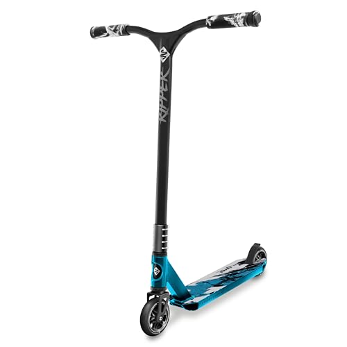 Patinete de Acrobacias Ripper Blue Scratch – Scooter Freestyle Pro con Ruedas 110 mm, Rodamientos ABEC 9 y Deck de Aluminio 6061‑T6