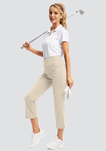 Soothfeel Women's Golf Pants With 5 Pockets High Waisted Stretch Sweatpants Travel Athletic Work Ankle Pants For Women (Dusty White, Xs) #TOP5