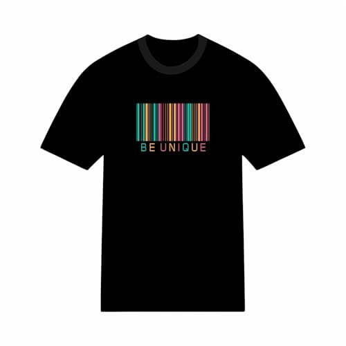 T-shirt homme femme graphique et vêtement streetwear en coton imprimé code-barre
