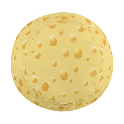 Yellow Cheese Pattern Kids Hats Children's Bucket Fisherman Cap Outdoor Summer Travel Beach Hats3