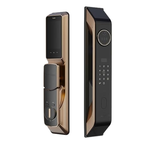 Cerradura inteligente P90 Max, compatible con Samsung SmartThings, con reconocimiento de huella dactilar y facial 3D, cerrojo electrónico sin llave for seguridad del hogar, cerradura inteligente con w