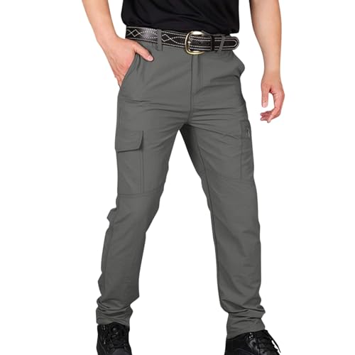Kniepolster Arbeitshose, Arbeitsbekleidung Knieschoner Schnittschutzhose Einsatzhose Tagesdiensthose mit Seitentaschen Männer Groessen Arbeitshose Slim Fit, Trekkinghose Stretch Cargo-hosen XXL