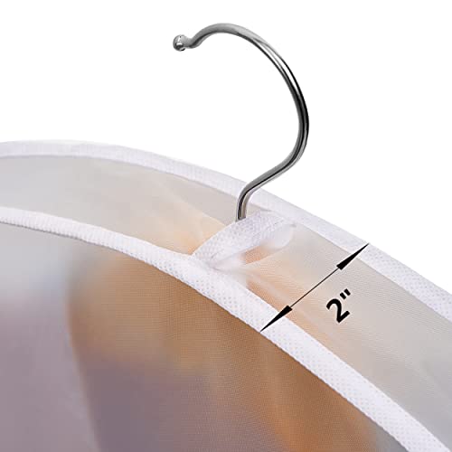 Shoulder Covers Plastic Hanger Covers For Clothes (Set Of 12) Closet Clothes Protectors Breathable Clear Jacket Cover With 2" Gusset For Suit, Coat, Jackets, Blouses, Dress - 24'' X12" X2''/12 Pack #TOP2