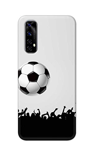 Image of Printed Hard Back Cover Case for Realme Narzo 20 Pro | Realme 7 | Realme Narzo 30 4G Back Cover (Football Icon) -1302