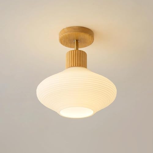 Plafonnier moderne d'intérieur style nordique en métal et verre pour entrée