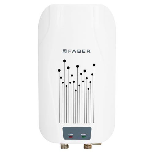 Faber Zippy Instant Geyser 3 Litre| 3000W Powerful Heating | Superior Energy Efficiency | Suitable for Kitchen & Bathroom | 5Yr Tank, 3Yr Heating Elem