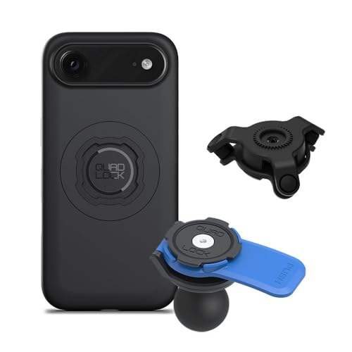 Image of Quad Lock 1 inch Ball Adaptor for Motorcycle Phone Mount with Vibration Dampener and MAG Phone Case for iPhone 17 Air