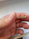 Wood Screws Zinc Plated Yellow M3 Long 1 inch 3.5 x 25mm (0.14"x1") Box Of 250 - Image 3