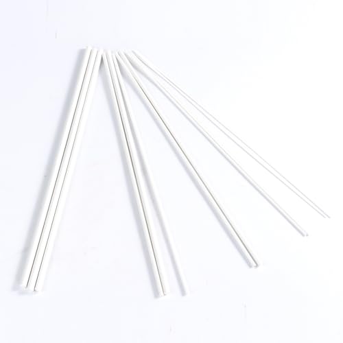 KKLM プラ棒 丸棒 便利な 10本セット 白色プラスチック丸棒 12本セット 直径1mm 2mm 3mm 4mm 5mm 6mm 各2本 長さ250mm ホビー素材 プラモデル改造 ディテールアップ ジオラマ 工作 DIY 造形補強 装飾加工 多用途素材