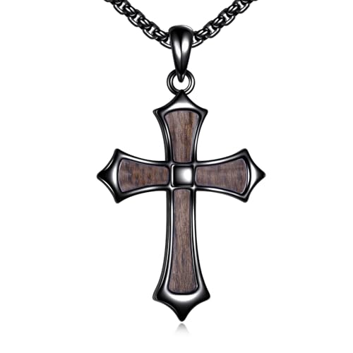 Cross Necklace for Women 925 Sterling Silver Cross Pendant Cross Religious Jewelry Gifts for Men