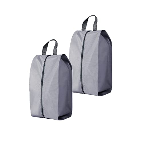 Fuxi Shoe Bags For Travel With Zipper, Foldable, Water Resistant Shoe Storage Packing Organizer For Men And Women, Set Of 2 (Grey) #TOP4