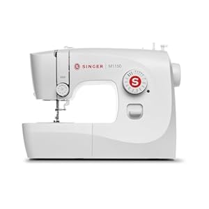 SINGER M1150 Lightweight & Portable Sewing Machine With 45 Stitch Applications, LED Light & 1-step Buttonhole | Used for Mending and Sewing