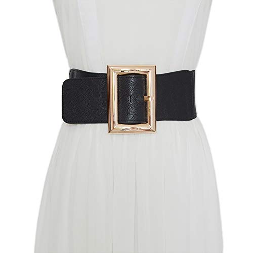 Ayliss Women Wide Elastic Dress Belt Stretch Waist Belt Vintage Fashion Cinch Belt Buckle Retro PU Leather Waistband Cosplay2