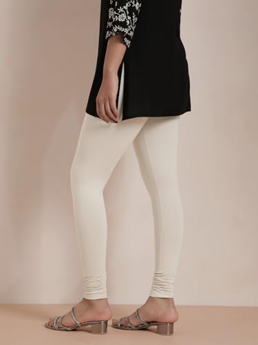 Image of TWIN BIRDS Tailored Cut and Classic Fit Super Stretchable Elastane Fabric Churidar Leggings for Women