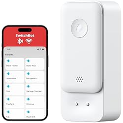 SwitchBot WiFi Water Sensor, Smart Water Leak Detector, 100dB Adjustable Alerts & App Alerts, IP67 Waterproof, Wireless Detector for Kitchen, Bathroom, Basement, No Hub Required (Support 2.4G)