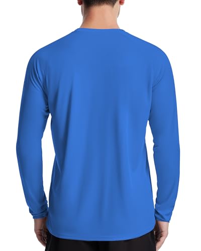 Roadbox Men's UPF 50+ Swim Rash Guard, Long Sleeve UV Sun Protection SPF Water Shirts Quick Dry for Outdoor Fishing Hiking3