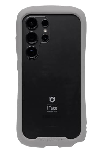 iFace Reflection Galaxy S24 Ultra ケース クリア 強化ガラス (グレー)【 耐衝撃 スマホケース ギャラクシー s24ウルトラ アイフェイス カバー クリアケース 透明 ストラップホール付き 】