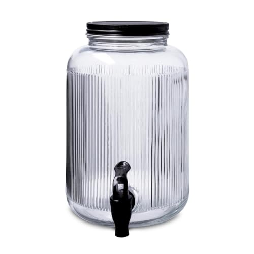 Quid Maison Getränkespender, Glas, 4 l, geeignet für den Kühlschrank, nicht mikrowellengeeignet,...