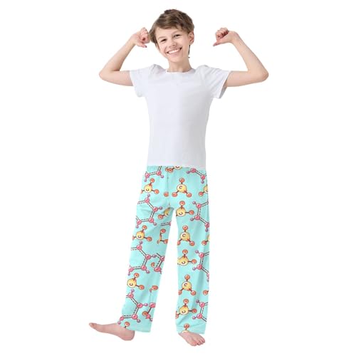 Chemical Elements Boys Long Pants Soft Trousers Elastic Waist Kids Lounge Bottoms with Pockets S-XL2