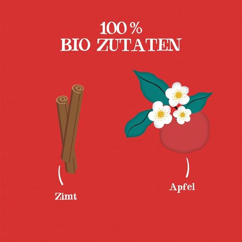 Cupper Bio Früchtetee, Apfel und Zimt, 20 Beutel, 40 g