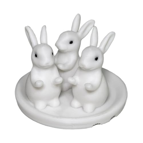 Generico Porta tartas conejo de Pascua, porta anillos y pendientes de tema Pascua | Soporte para postres de conejo, para muebles de entrada, mesilla de noche, escritorio, , boda, pulsera, collar