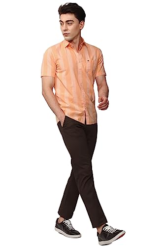 Image of Peter England Men's Casual Premium Summer Half Sleeve Shirt | 100% Cotton