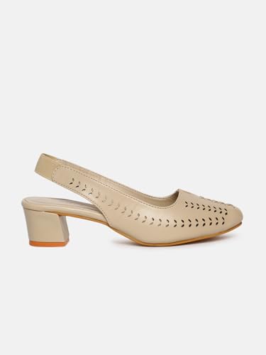 Image of Marc Loire Women Pointed Toe Block Heel Sandal for Office Wear