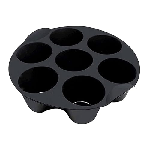 Moule De Muffins Aux Frites À Air - 7 Tasse De Plateau En Silicone, Mini Moule À Gâteau | Utilisez Largement Un Moule À Cupcakes Sans BPA Pour Un Panier De Friteuse De 3,5 L À 5,8 L, Un Accessoire De