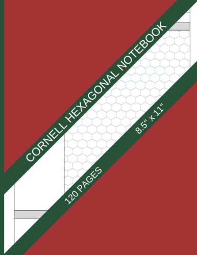 Cornell Hexagonal Graph Notebook: Cornell Note Taking System with Hexagonal Graph Paper, Large (8.5"x11") , 120 Pages, for Organic Chemistry Students image 2