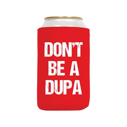Don't be a Dupa Polish Beer Can Holder, Poland Pride Can Cooler, Polska Slim Drink Sleeve, Funny Drinking Gift (Standard - Double Sided) image 2