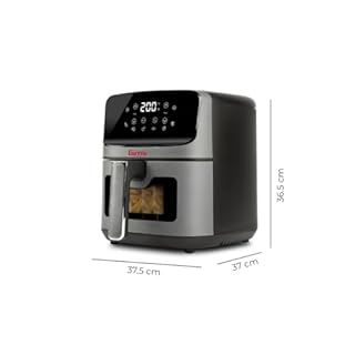 Girmi FG27 "Ecofrit Lite" Friggitrice ad Aria 4,2 Litri "Ecofrit Lite", 1400 W, 4.2 Litri, Display digitale, 8 programmi, Timer, 80-200° C, BPA/PFOA Safe, Ricettario incluso, Grigio