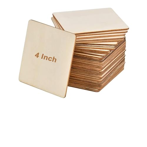 Image of SWAGSTATION MDF Boards for Art and Craft| Craft Material for Resin Art,Mandala Art,Pyrography,Painting Medium Square Costers Blank 4 Inch 6 Pcs