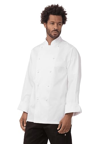 Chef Works Men's Madrid Premium Cotton Chef Coat, White, 38