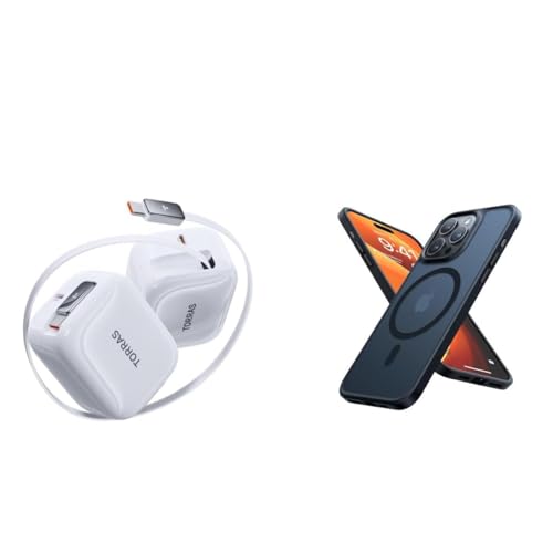 TORRAS iPhone 15 Pro Case & Dual-Port USB C Charger Block