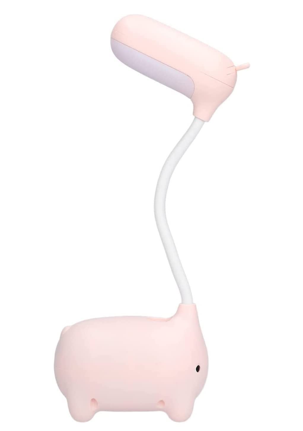 Lampara Escritorio para Oficina Encantadora Lámpara De Escritorio Alce, Luz Lectura con Carga USB para Oficina, Hogar, Dormitorio, Aprendizaje Moderno Flexo Escritorio(Pink)