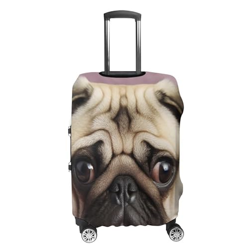 Pug Luggage Cover, Washable Elastic Suitcase Cover Protector Fit 18-32 Inch Luggage4