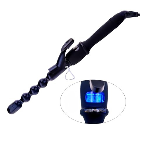 Image of Bubble Curling Iron Ceramic Hair Curler Curling Wand Beach Wavy Curler | 1 inch bubble hair waver ceramic curling curler for long hair dual voltage