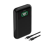 Belkin モバイルバッテリー 3C対応 大容量 20000mAh 最大65W PD3.0高速充電対応 ノートPCタブレットiPhone&Androidスマホ対応 3台同時充電 3ポート(USB-C x 2 USB-A x 1) PSE技術基準適合 軽量&コンパクト 機内持ち込み可能 アウトドア 災害 緊急用の便利グッズ 充電用ケーブル付属 メーカー保証2年 ブラック BPB020btBK