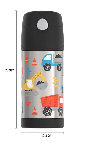 Image of THERMOS FUNTAINER Water Bottle with Straw, 12oz, Construction Site (Pack of 6)