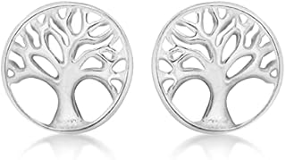 Tuscany Silver Sterling Silver 8 mm Tree of Life Stud Earrings